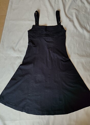 önden büzgülü yazlık keten salopet  - Görsel 4