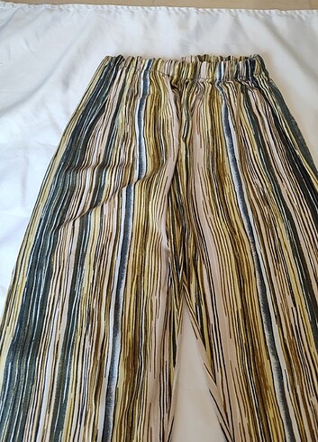 boyner yazlık tiril tiril kumaştan çizgili pantolon - Görsel 2
