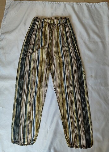 boyner yazlık tiril tiril kumaştan çizgili pantolon - Görsel 4