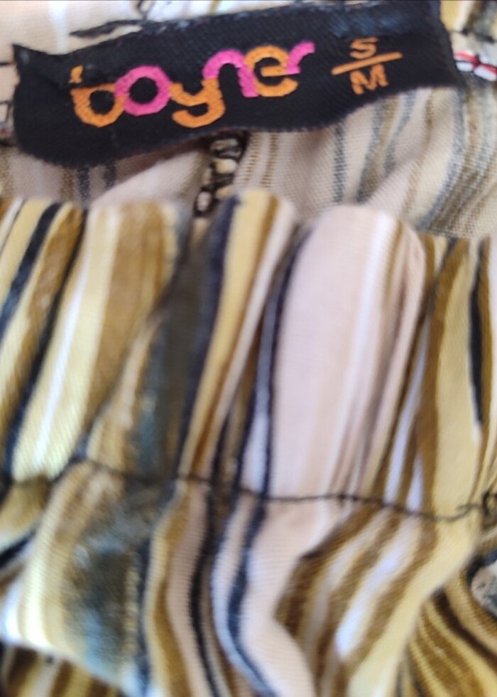 boyner yazlık tiril tiril kumaştan çizgili pantolon - Görsel 3