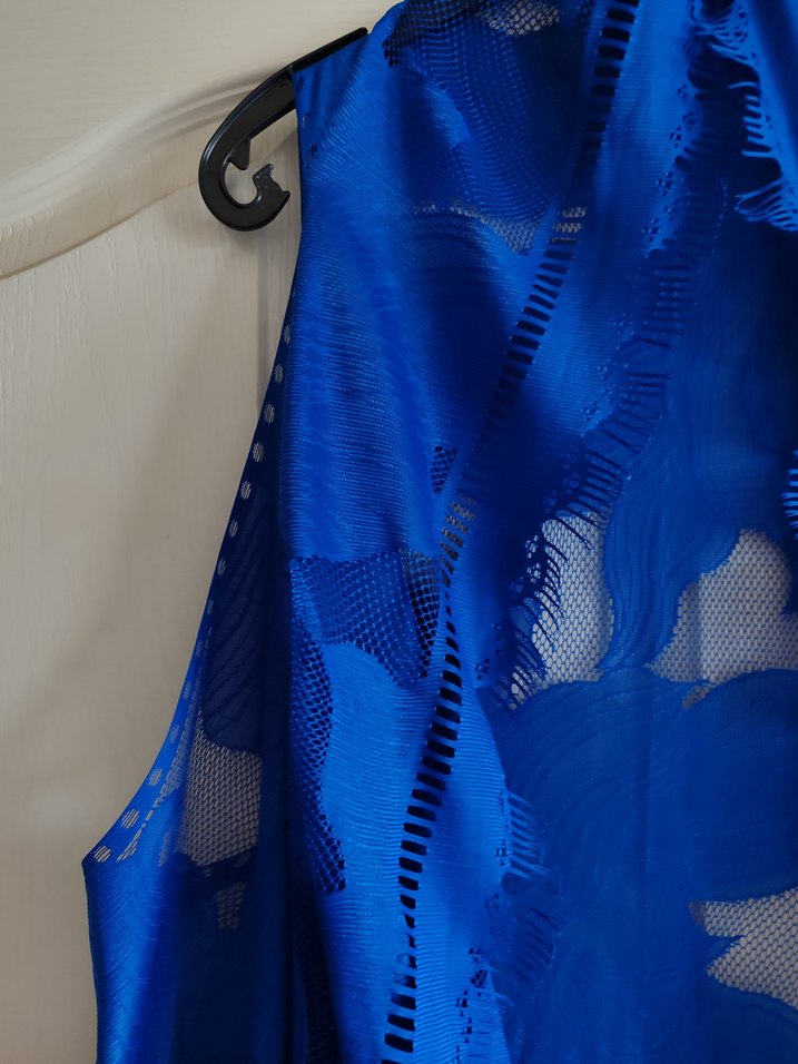 lacivert Drapeli Kadın Bohem pareo - Görsel 2