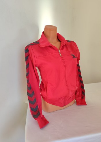 Pembe Fermuarlı Hummel Spor Ceket - Görsel 5