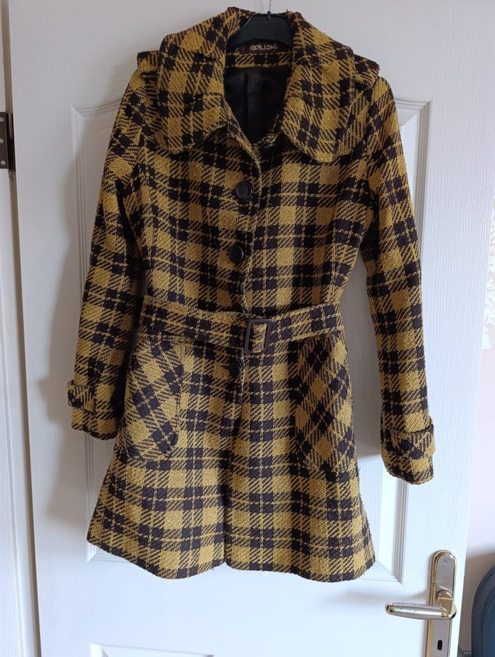 adil ışık diz üstü sarı& kahverengi renklerde manto.. - Görsel 2