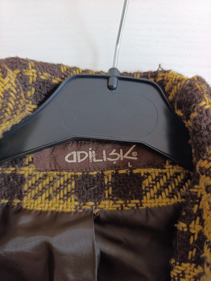 adil ışık diz üstü sarı& kahverengi renklerde manto.. - Görsel 5