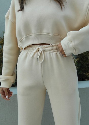 Zara Bej Kadın Oversize Eşofman Takımı