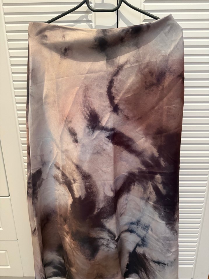 Bej Drapeli Kadın İpek Şal - Görsel 2