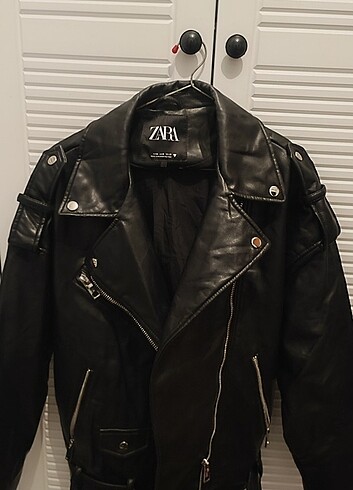 m Beden Oversize deri biker ceket