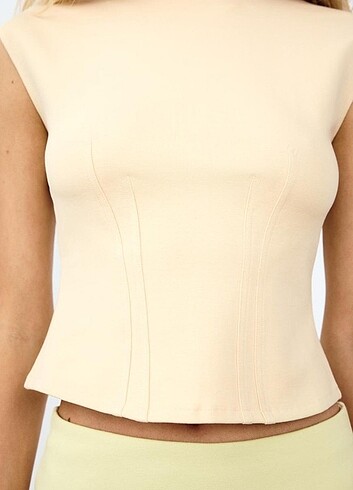 Zara korse etkili interlok top - Görsel 3
