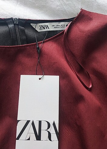 l Beden bordo Renk Zara peplum top