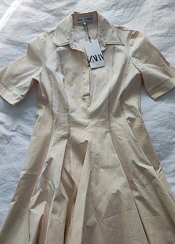 m Beden ten rengi Renk Zara polo yaka elbise