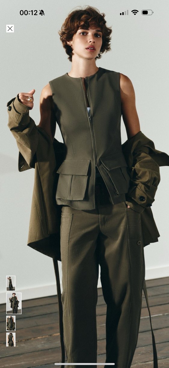 Beyaz  Midi Kadın Yelek - Görsel 2