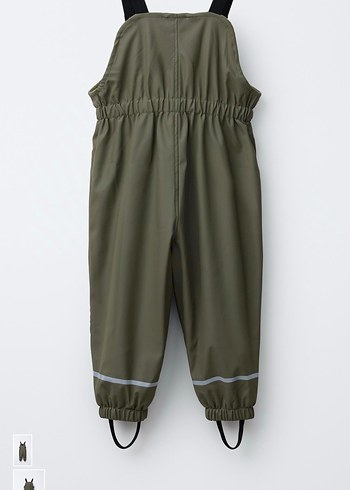 Zara Erkek Çocuk Haki Askılı Tulum yağmur tulum - Görsel 2