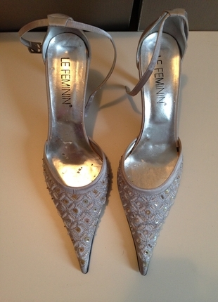 Markasız Ürün Gümüş rengi harika stiletto