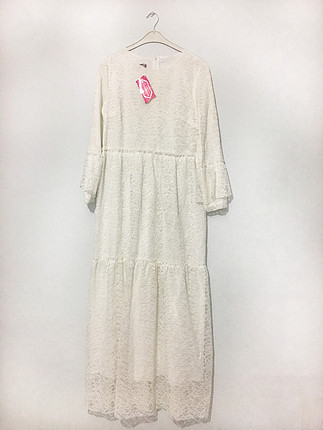 Abercrombie & Fitch Beyaz dantelli elbise