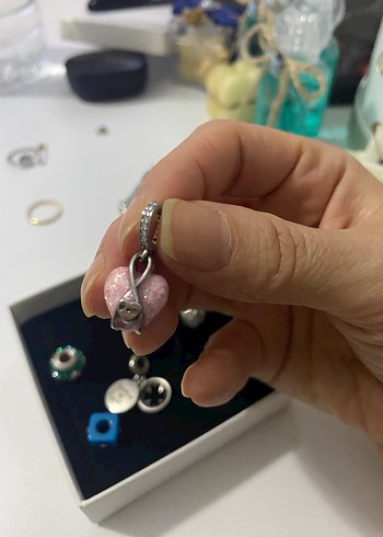 Boncuklu Çok Renkli Kadın Charms - Görsel 9