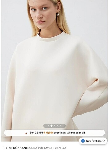m Beden pembe Renk Minik terzi marka scuba kumaş sweatshirt