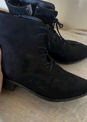 Diğer Siyah Süet Gotik Stiletto Topuklu Kadın Bot
