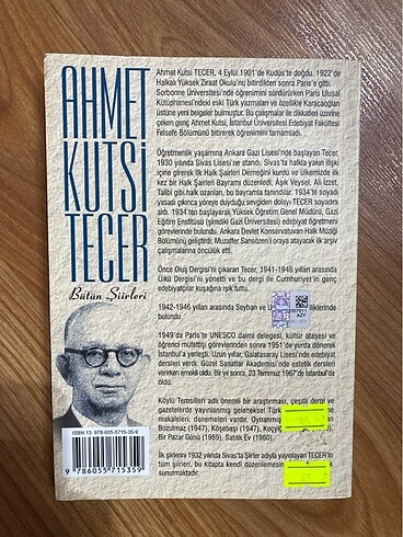  Ahmet Kutsi Tecer Bütün Şiirleri