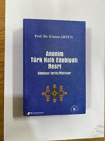 Anonim Türk Halk Edebiyatı Nesri / Prof. Dr. Erman Artun
