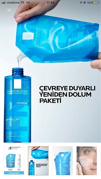 La Roche posay yeniden dolum yağlı cilt