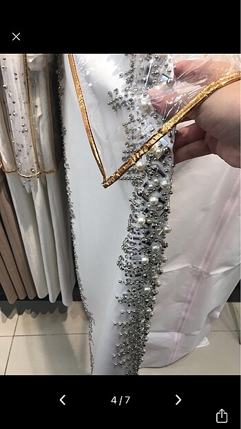 xl Beden beyaz Renk Beyaz söz elbisesi el işlemli