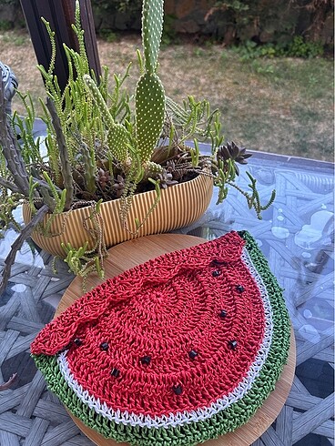  Beden kırmızı Renk Karpuz hasır çanta