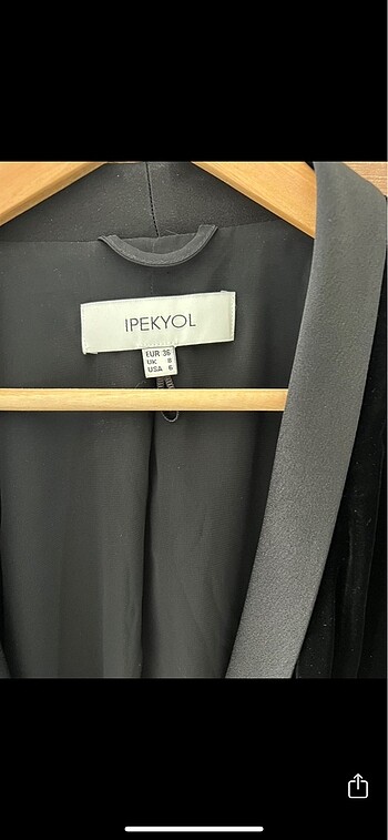 s Beden İpekyol kadife blazer