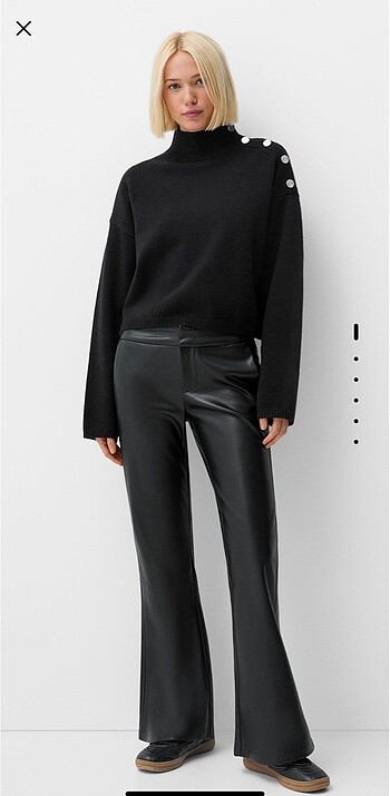 Bershka suni deri pantolon