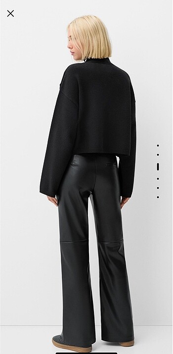 Bershka Bershka suni deri pantolon