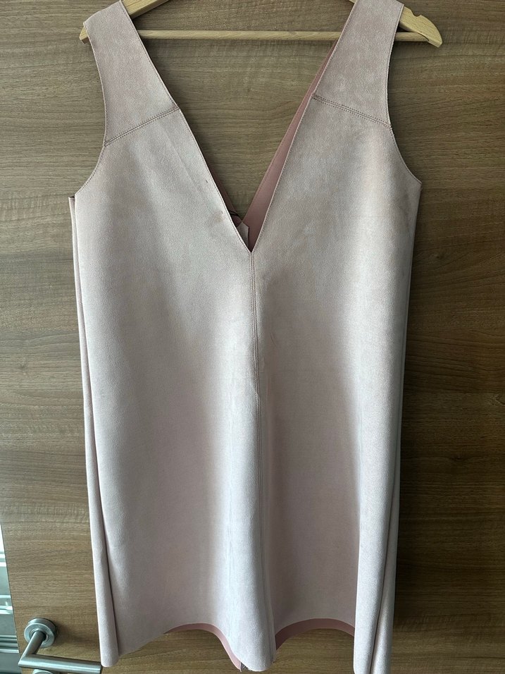 Zara pudra Süet Elbise - Görsel 2