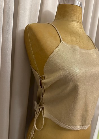 Zara parlak triko top - Görsel 2