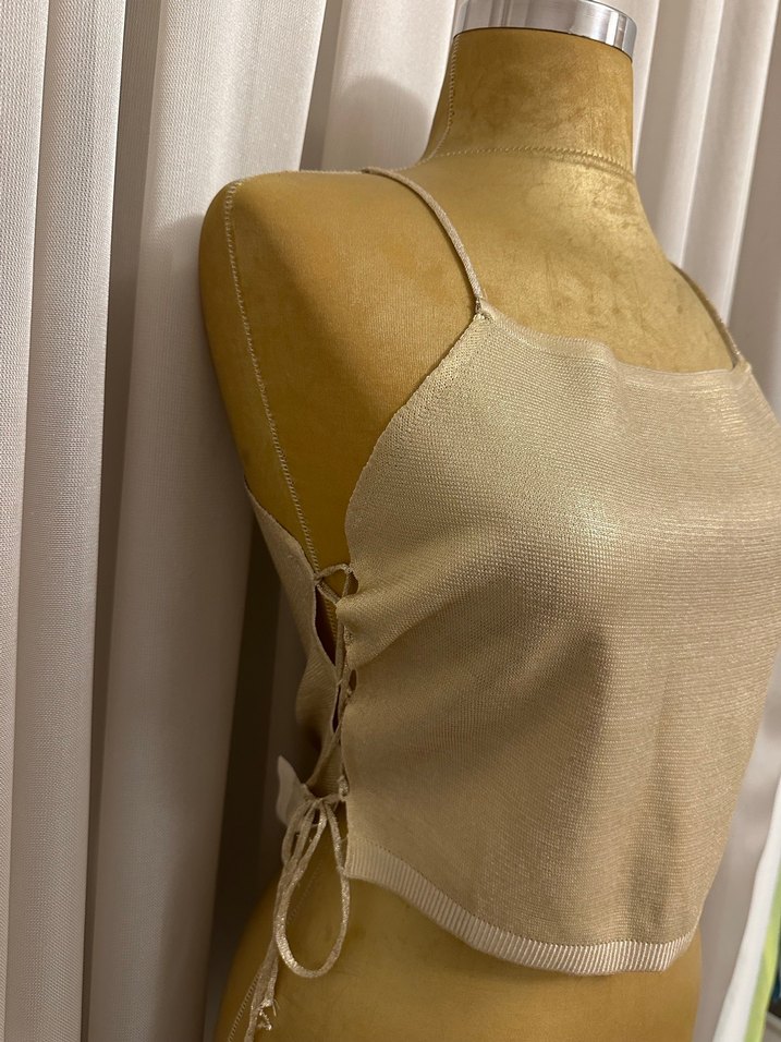 Zara parlak triko top - Görsel 2