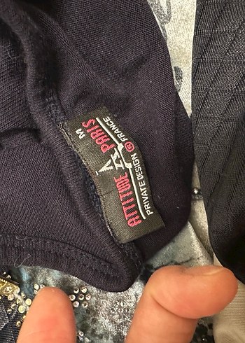 Paris kadifeye taş baskı triko - Görsel 4