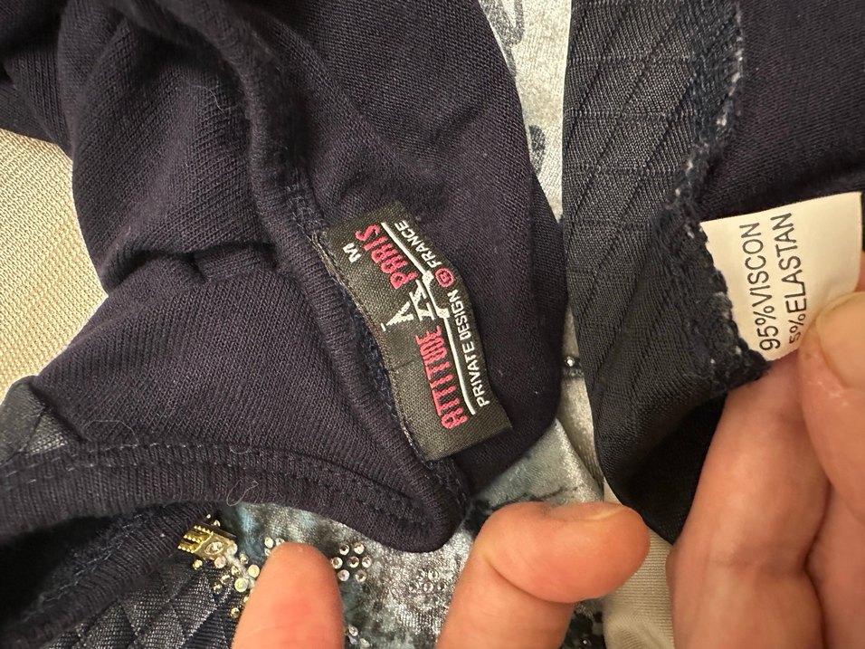 Paris kadifeye taş baskı triko - Görsel 4