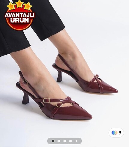Bordo topuklu ayakkabı