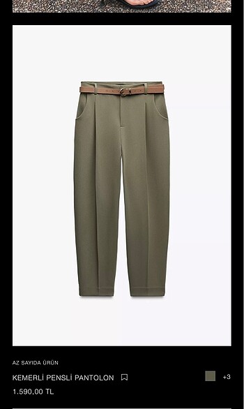 Zara kemerli pensli pantolon