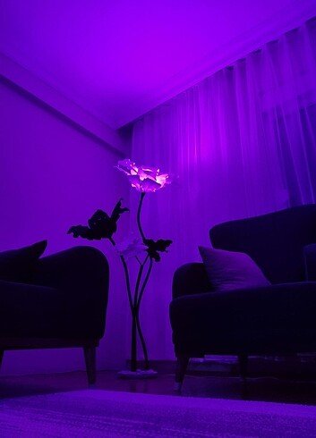Beden çeşitli Renk El Yapımı RGB Ampüllü Eva Lambader