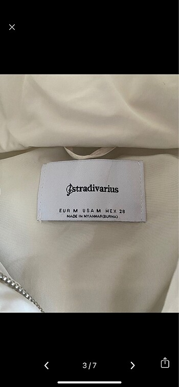 Stradivarius stradivarius beyaz mont