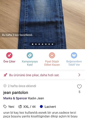 Yeni Jean pant