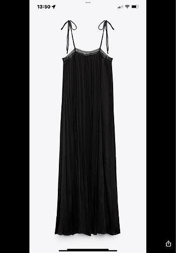 xs Beden siyah Renk Zara dantel detaylı elbise