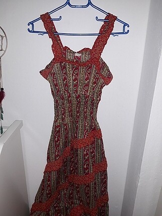 Yazlik beli lastikli elbise 
