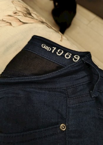 Düğmeli Koyu Mavi likraliKot Pantolon - Görsel 4