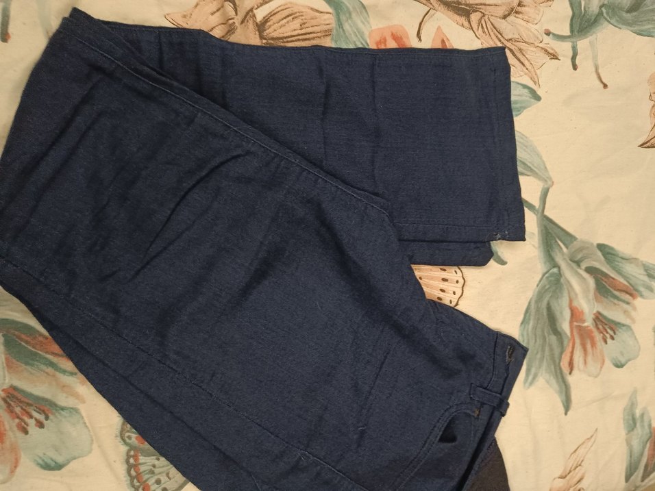 Düğmeli Koyu Mavi likraliKot Pantolon - Görsel 2