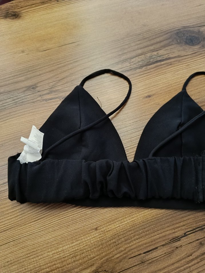 Siyah Minimalist Gotik Mini Sütyen - Görsel 3