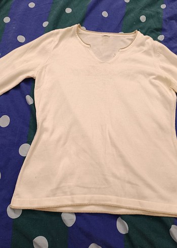 kırık beyaz bayan triko - Görsel 4