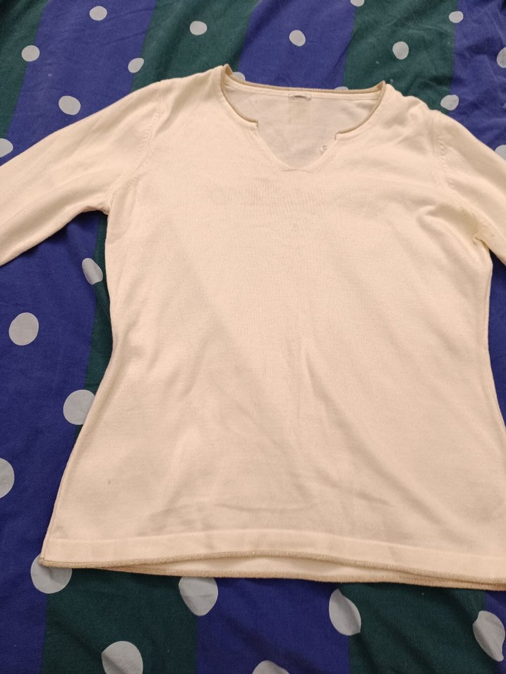 kırık beyaz bayan triko - Görsel 4