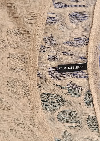 Bej Dantel Detaylı Uzun Kollu Kadın Keten Kazak - Görsel 5