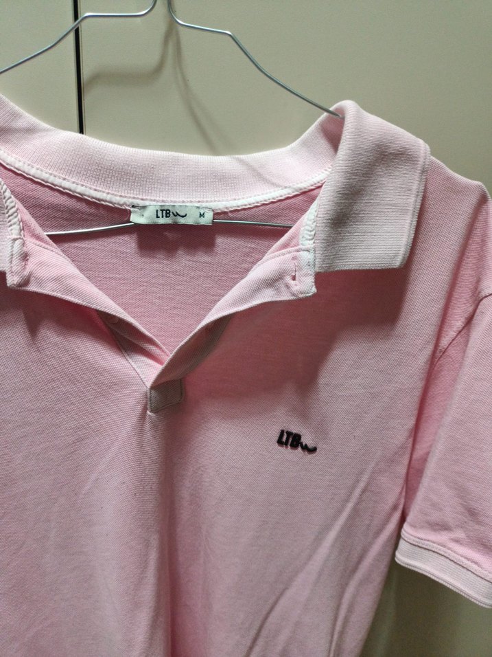 Erkek Pembe Kısa Kollu Polo Tişört - Görsel 3