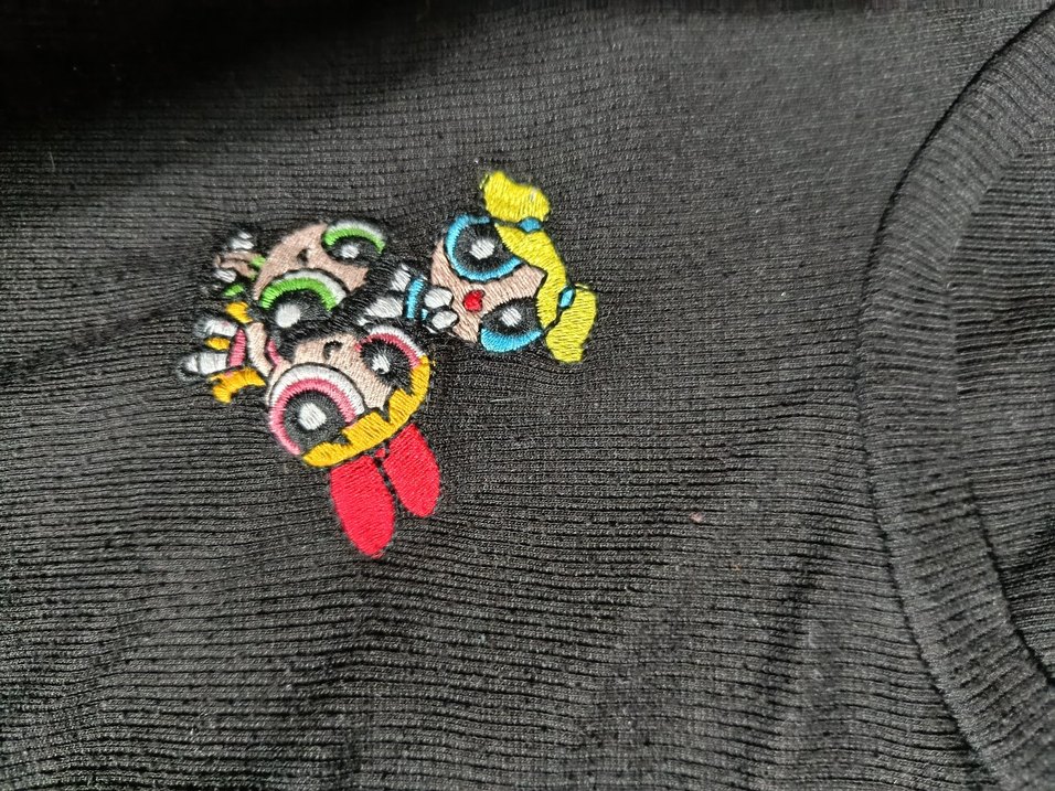 Kız Çocuk Siyah Nakışlı Kısa Kollu Tişört - Görsel 2