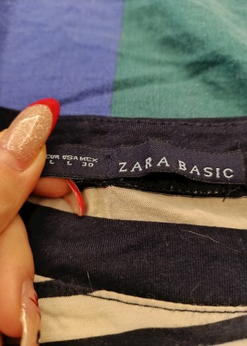 Fiyonklu Çizgili Tişört - Görsel 5